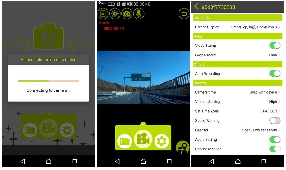 Aplikacja GS980D firmy DOD (Android/iOS) na smartfony lub tablety