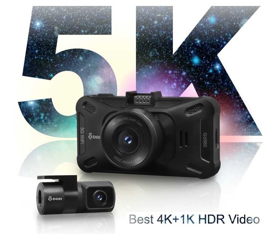 kamera samochodowa najlepsza 4k dual DOD GS980D 4K+1K