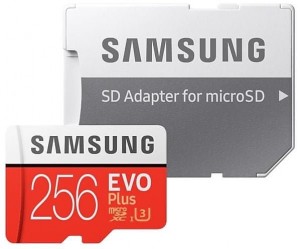 Samsung micro EVO Plus SDXC 256 GB + adapter SD